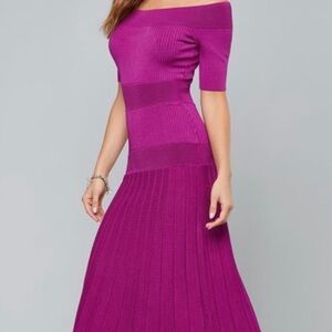 Bebe  Festivsl Fuchsia Tatiana Sweater Dress